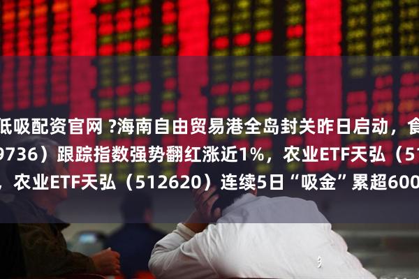 低吸配资官网 ?海南自由贸易港全岛封关昨日启动,食品饮料ETF天弘(159736)跟踪指数强势翻红涨近1%,农业ETF天弘(512620)连续5日“吸金”累超6000万元